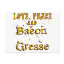 Love Peace & Bacon Grease Post Card