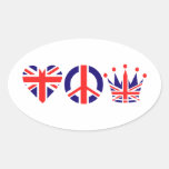 Love Peace Crown Stickers