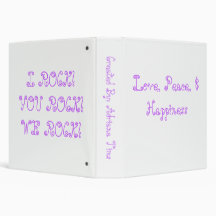 Love, Peace, & Happiness Vinyl Binder