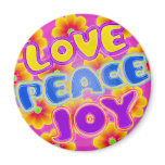 Love, Peace, Joy Magnets