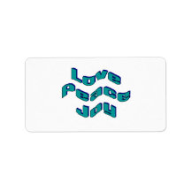 Love Peace Joy Personalized Address Labels