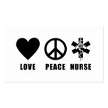 Love Peace Nurse business cards
