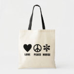 Love Peace Nurse Canvas Bags