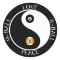 Love Peace pool stickers