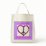 LOVE PEACE PURPLE MARKET BAG