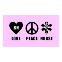 Love Peace RN Business Card Templates