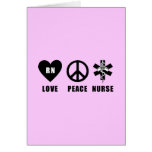 Love Peace RN Greeting Card