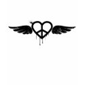 love & peace with wings t-shirts