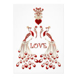 Love Peacock Invitations