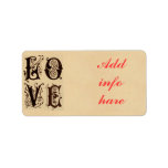 LOVE PERSONALIZED ADDRESS LABEL