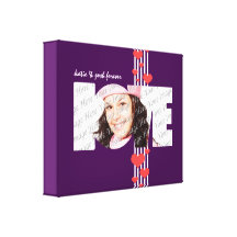 Love Personalized Photo Wrapped Canvas Print