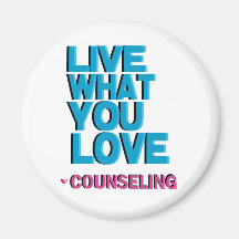 Love Pink Counseling Gifts Fridge Magnet