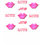 Love Pink Kissing Lips Spagetti Top t-shirts