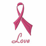 Love Pink Ribbon Ladies Long Sleeve embroidered shirts