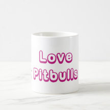 Love Pitbull Puppy Dog Coffee Cup Mug