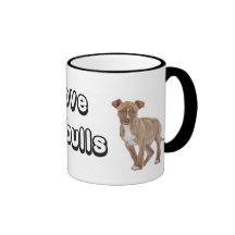 Love Pitbull Puppy Dog Coffee Cup Mug