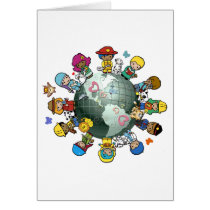 Love Planet Earth: Unite for Peace Greeting Cards