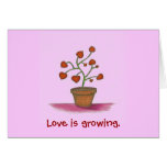 love plant, Love is growing. Card