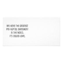 "Love Pre-Nup" Marriage quote Picture Card