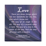 Love Proverbs 30-18 Fridge Magnets