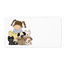 Love Puppies Shipping Label