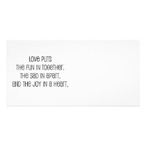 "Love puts the joy in a heart" marriage quote