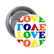 Love Rainbow Alphabet Soup Valentine Button