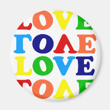 Love Rainbow Alphabet Soup Valentine Fridge Magnets