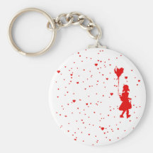 love : raining hearts keychains