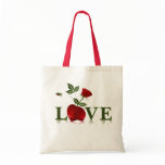 LOVE - RED HEART AND ROSE bags