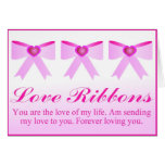 Love Ribbons Greeting Cards