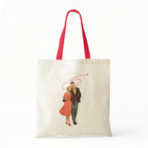 Love & Romance Vintage Illustration Canvas Bag