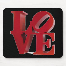 LOVE rouge - Tapis De Souris