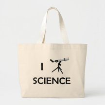 Love Science Telescope Tote Bag