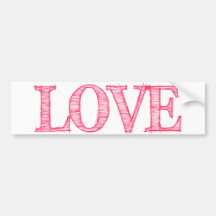 LOVE SCRIBBLES BUMPER STICKER