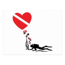 Love SCUBA Post Card