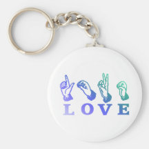 LOVE Sign Language - Hand Sign Tees, Gifts Key Chain