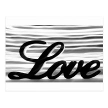 Love sign with white light streaks behind post cards