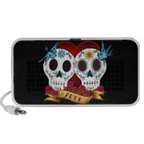 Love Skulls Doodle Travel Speakers