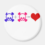 Love Skulls Fridge Magnets