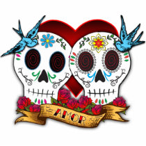 Love Skulls Sculpture/Cake Topper Photo Sculpture