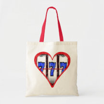 LOVE SLOTS - DISTRESSED CANVAS BAG