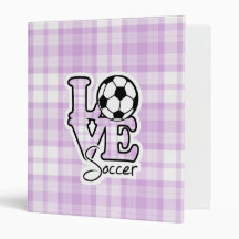 Love Soccer 3 Ring Binder