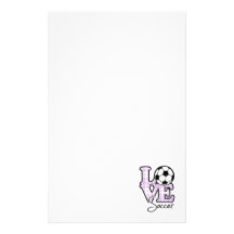 Love Soccer Customized Stationery