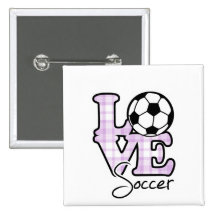 Love Soccer Pin