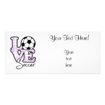Love Soccer Rack Cards