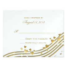 Love Song Wedding Response Card Personalized Invitations