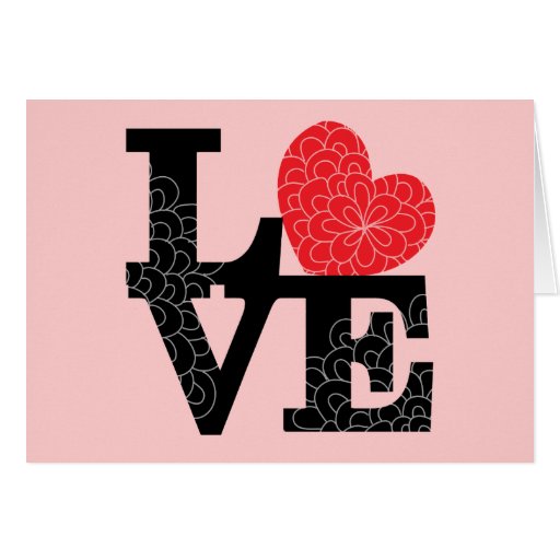 Love Squared Floral Imprint Card