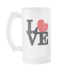 Love Squared Floral Imprint Coffee Mugs