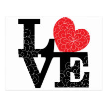 Love Squared Floral Imprint Post Cards